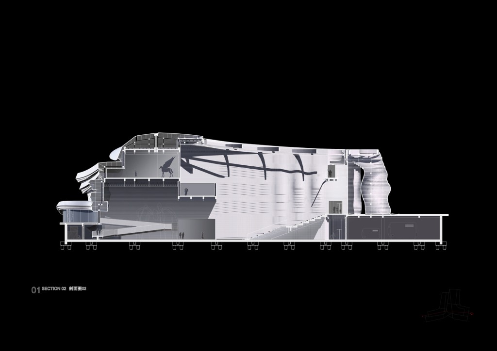 waa Museum of Contemporary Art Yinchuan section 未觉建筑 银川当代美术馆 刨面